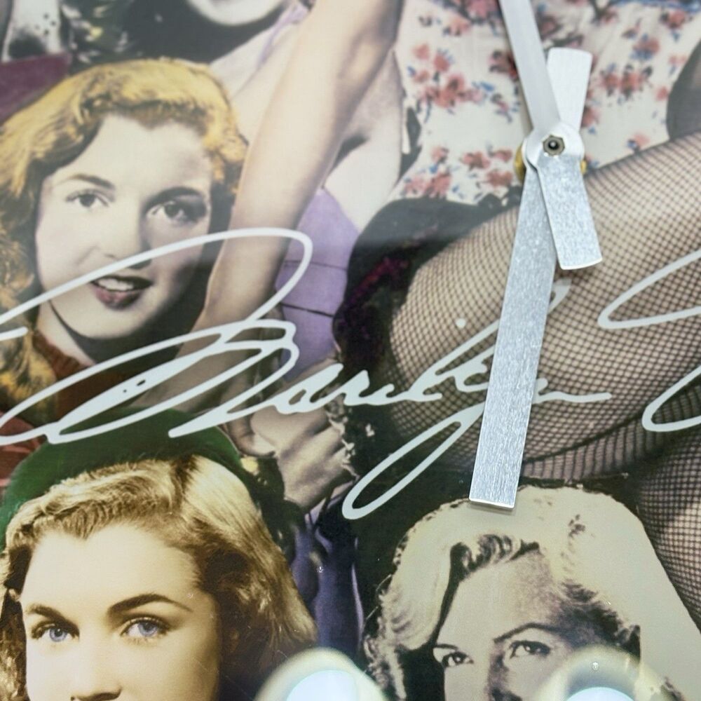 Bernard Of Hollywood Marilyn Monroe Glass Photo Clock 2013 Works - Picture 8 of 13